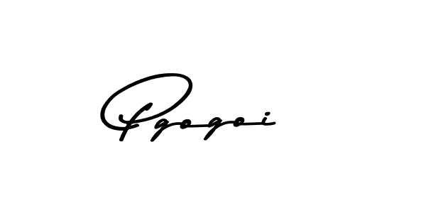 Make a beautiful signature design for name Pgogoi. With this signature (Asem Kandis PERSONAL USE) style, you can create a handwritten signature for free. Pgogoi signature style 9 images and pictures png