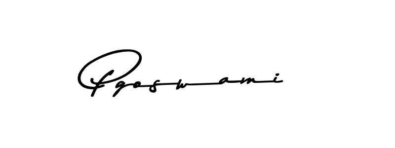 Also we have Pgoswami name is the best signature style. Create professional handwritten signature collection using Asem Kandis PERSONAL USE autograph style. Pgoswami signature style 9 images and pictures png