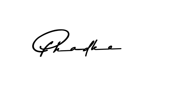 Use a signature maker to create a handwritten signature online. With this signature software, you can design (Asem Kandis PERSONAL USE) your own signature for name Phadke. Phadke signature style 9 images and pictures png