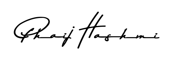 Looking for an artistic signature for Phaij Hashmi? The Asem Kandis PERSONAL USE calligraphy style gives a sophisticated flow suitable for business cards and emails. Phaij Hashmi signature style 9 images and pictures png