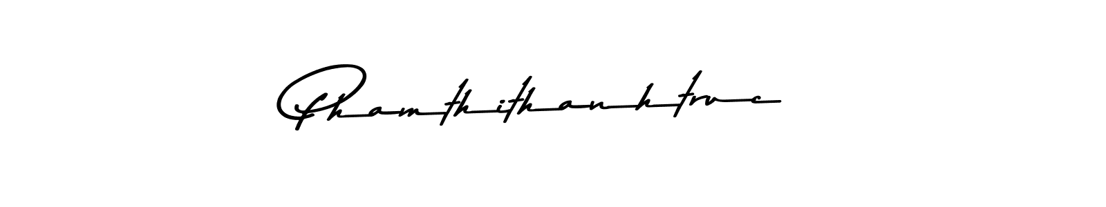 The best way (Asem Kandis PERSONAL USE) to make a short signature is to pick only two or three words in your name. The name Phamthithanhtruc include a total of six letters. For converting this name. Phamthithanhtruc signature style 9 images and pictures png