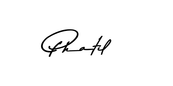How to make Phatil name signature. Use Asem Kandis PERSONAL USE style for creating short signs online. This is the latest handwritten sign. Phatil signature style 9 images and pictures png