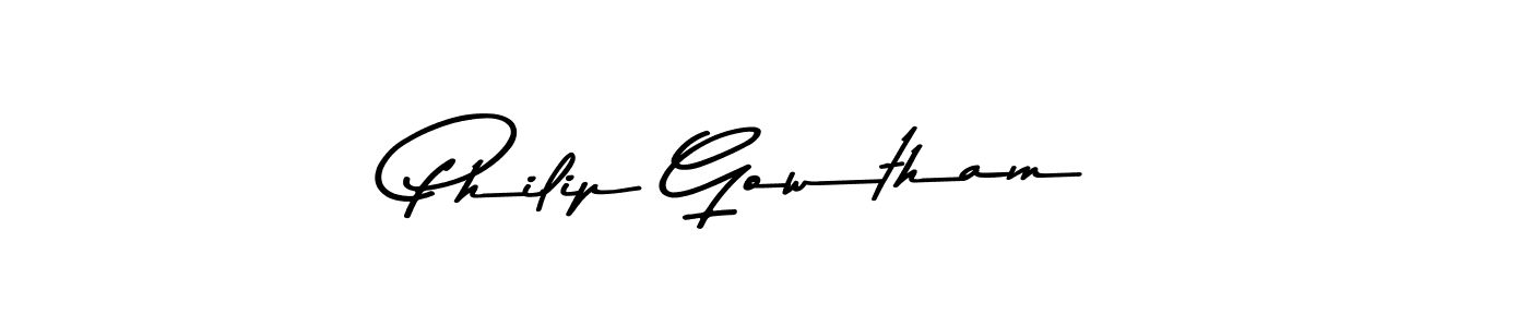 It looks lik you need a new signature style for name Philip Gowtham. Design unique handwritten (Asem Kandis PERSONAL USE) signature with our free signature maker in just a few clicks. Philip Gowtham signature style 9 images and pictures png