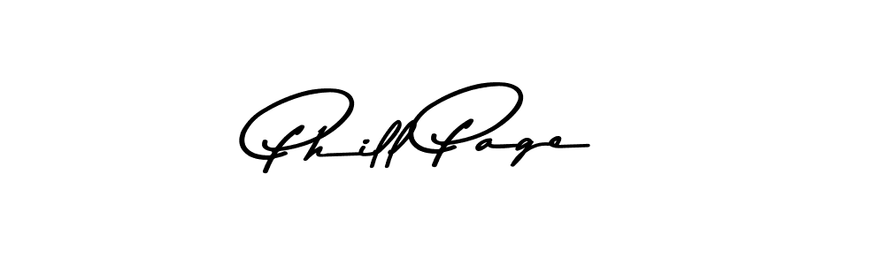 Use a signature maker to create a handwritten signature online. With this signature software, you can design (Asem Kandis PERSONAL USE) your own signature for name Phill Page. Phill Page signature style 9 images and pictures png
