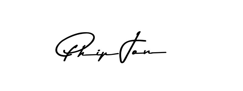 How to make Phip Jon signature? Asem Kandis PERSONAL USE is a professional autograph style. Create handwritten signature for Phip Jon name. Phip Jon signature style 9 images and pictures png