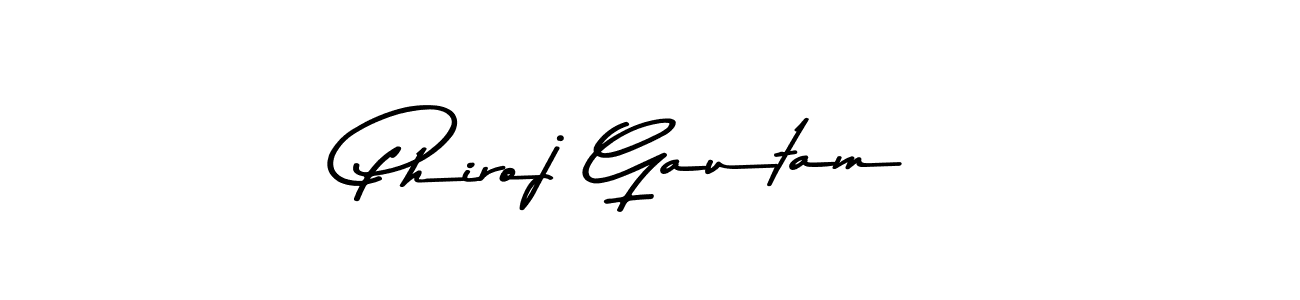 Asem Kandis PERSONAL USE is a professional signature style that is perfect for those who want to add a touch of class to their signature. It is also a great choice for those who want to make their signature more unique. Get Phiroj Gautam name to fancy signature for free. Phiroj Gautam signature style 9 images and pictures png