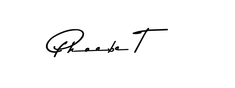 How to make Phoebe T name signature. Use Asem Kandis PERSONAL USE style for creating short signs online. This is the latest handwritten sign. Phoebe T signature style 9 images and pictures png