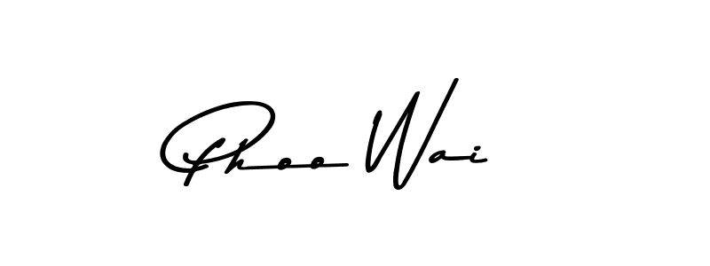 Phoo Wai stylish signature style. Best Handwritten Sign (Asem Kandis PERSONAL USE) for my name. Handwritten Signature Collection Ideas for my name Phoo Wai. Phoo Wai signature style 9 images and pictures png