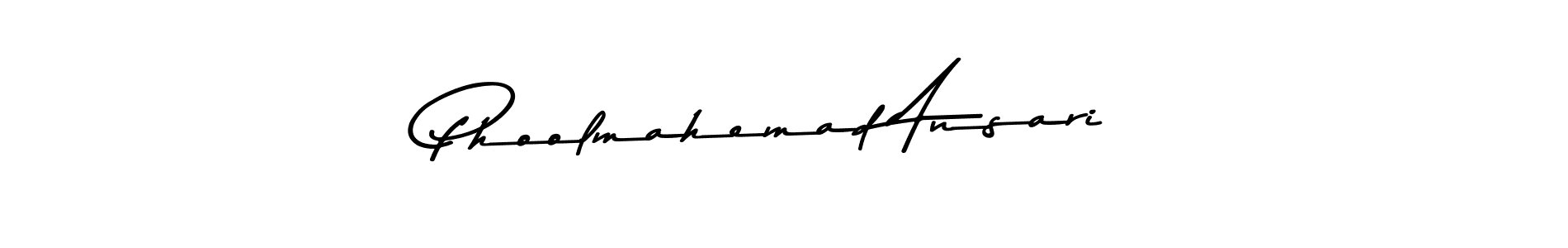 Also we have Phoolmahemad Ansari name is the best signature style. Create professional handwritten signature collection using Asem Kandis PERSONAL USE autograph style. Phoolmahemad Ansari signature style 9 images and pictures png