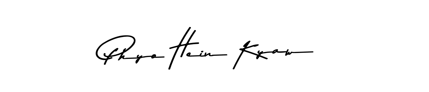 How to make Phyo Hein Kyaw name signature. Use Asem Kandis PERSONAL USE style for creating short signs online. This is the latest handwritten sign. Phyo Hein Kyaw signature style 9 images and pictures png