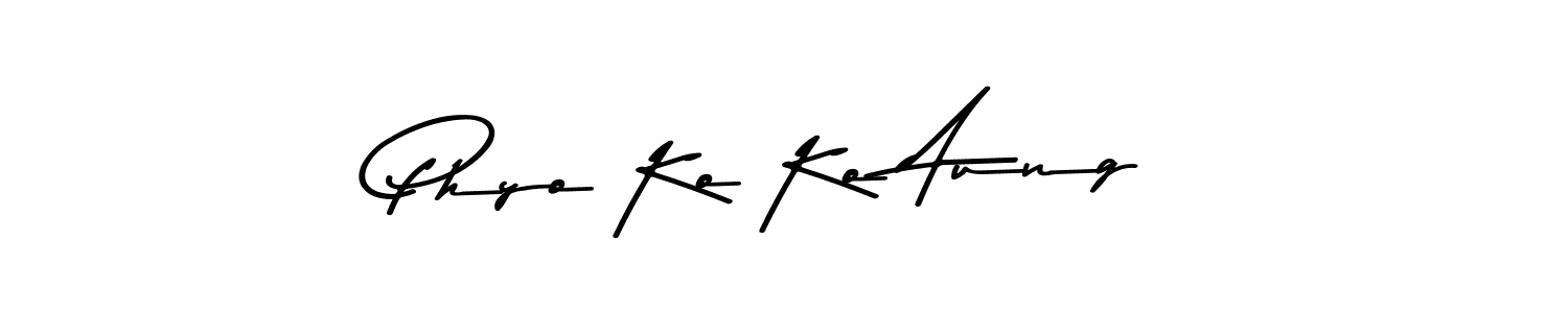 You should practise on your own different ways (Asem Kandis PERSONAL USE) to write your name (Phyo Ko Ko Aung) in signature. don't let someone else do it for you. Phyo Ko Ko Aung signature style 9 images and pictures png