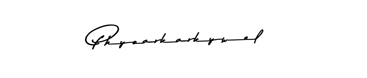 Here are the top 10 professional signature styles for the name Phyoarkarkywel. These are the best autograph styles you can use for your name. Phyoarkarkywel signature style 9 images and pictures png