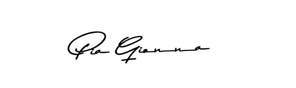 How to make Pia Gionna name signature. Use Asem Kandis PERSONAL USE style for creating short signs online. This is the latest handwritten sign. Pia Gionna signature style 9 images and pictures png