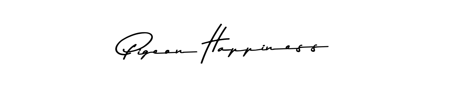 Pigeon Happiness stylish signature style. Best Handwritten Sign (Asem Kandis PERSONAL USE) for my name. Handwritten Signature Collection Ideas for my name Pigeon Happiness. Pigeon Happiness signature style 9 images and pictures png