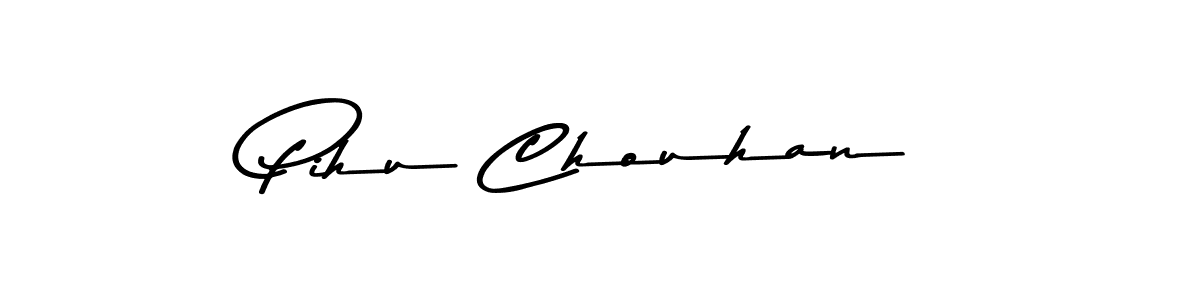 How to make Pihu Chouhan name signature. Use Asem Kandis PERSONAL USE style for creating short signs online. This is the latest handwritten sign. Pihu Chouhan signature style 9 images and pictures png