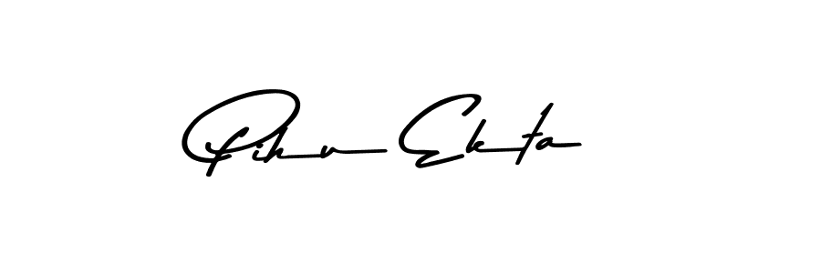 Pihu Ekta stylish signature style. Best Handwritten Sign (Asem Kandis PERSONAL USE) for my name. Handwritten Signature Collection Ideas for my name Pihu Ekta. Pihu Ekta signature style 9 images and pictures png