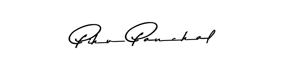 How to make Pihu Panchal name signature. Use Asem Kandis PERSONAL USE style for creating short signs online. This is the latest handwritten sign. Pihu Panchal signature style 9 images and pictures png