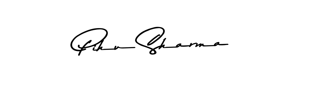 This is the best signature style for the Pihu Sharma name. Also you like these signature font (Asem Kandis PERSONAL USE). Mix name signature. Pihu Sharma signature style 9 images and pictures png