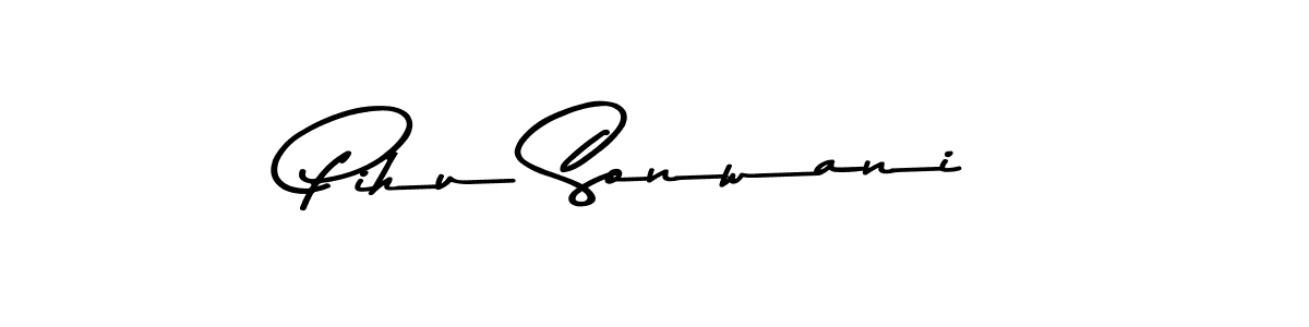 Asem Kandis PERSONAL USE is a professional signature style that is perfect for those who want to add a touch of class to their signature. It is also a great choice for those who want to make their signature more unique. Get Pihu Sonwani name to fancy signature for free. Pihu Sonwani signature style 9 images and pictures png