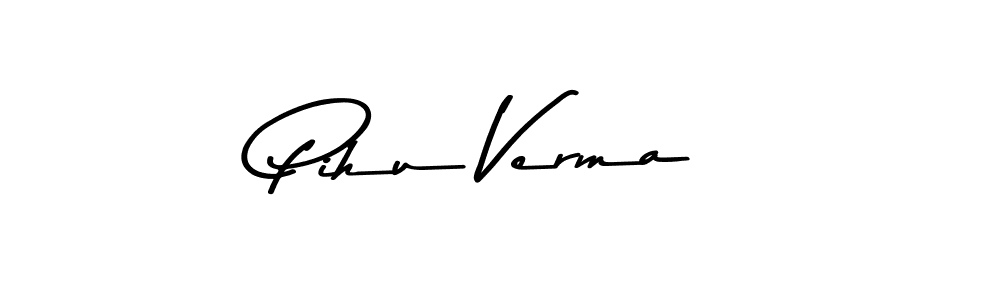 Make a beautiful signature design for name Pihu Verma. Use this online signature maker to create a handwritten signature for free. Pihu Verma signature style 9 images and pictures png