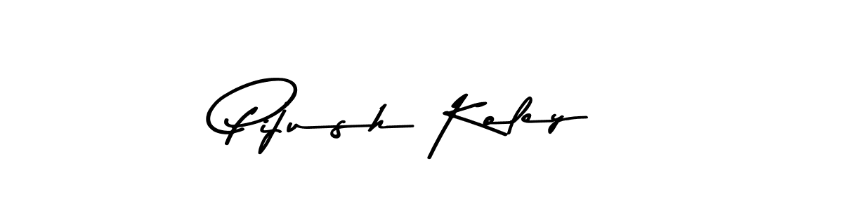 How to make Pijush Koley name signature. Use Asem Kandis PERSONAL USE style for creating short signs online. This is the latest handwritten sign. Pijush Koley signature style 9 images and pictures png