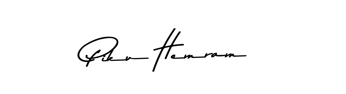 Use a signature maker to create a handwritten signature online. With this signature software, you can design (Asem Kandis PERSONAL USE) your own signature for name Piku Hemram. Piku Hemram signature style 9 images and pictures png