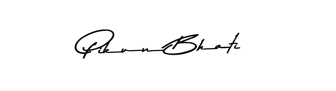 Use a signature maker to create a handwritten signature online. With this signature software, you can design (Asem Kandis PERSONAL USE) your own signature for name Pikun Bhati. Pikun Bhati signature style 9 images and pictures png