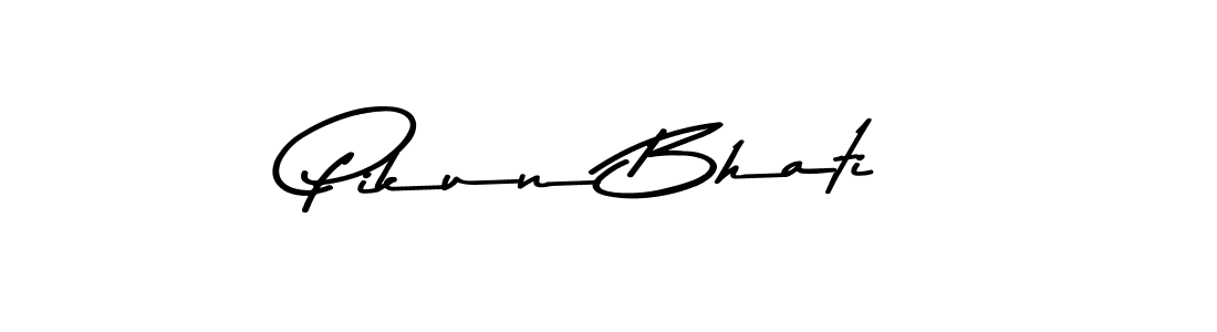 Make a beautiful signature design for name Pikun Bhati. Use this online signature maker to create a handwritten signature for free. Pikun Bhati signature style 9 images and pictures png