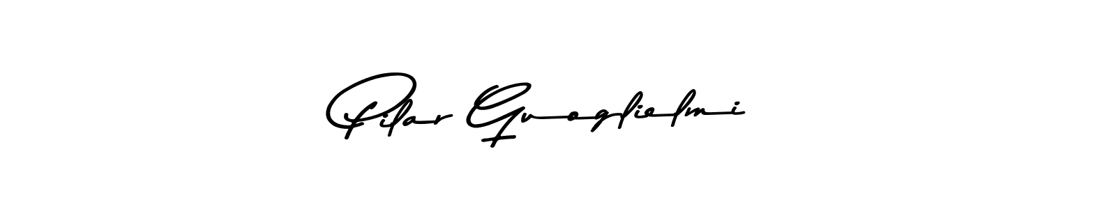 This is the best signature style for the Pilar Guoglielmi name. Also you like these signature font (Asem Kandis PERSONAL USE). Mix name signature. Pilar Guoglielmi signature style 9 images and pictures png