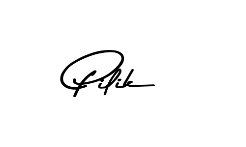Use a signature maker to create a handwritten signature online. With this signature software, you can design (Asem Kandis PERSONAL USE) your own signature for name Pilik. Pilik signature style 9 images and pictures png