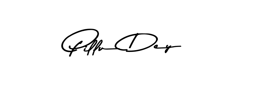 How to make Pillu Dey name signature. Use Asem Kandis PERSONAL USE style for creating short signs online. This is the latest handwritten sign. Pillu Dey signature style 9 images and pictures png