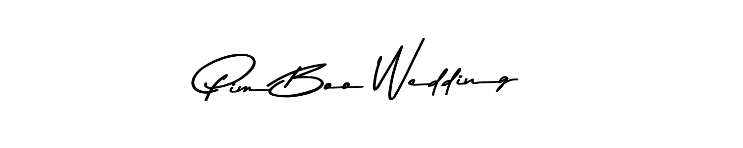 Use a signature maker to create a handwritten signature online. With this signature software, you can design (Asem Kandis PERSONAL USE) your own signature for name Pim Boo Wedding. Pim Boo Wedding signature style 9 images and pictures png