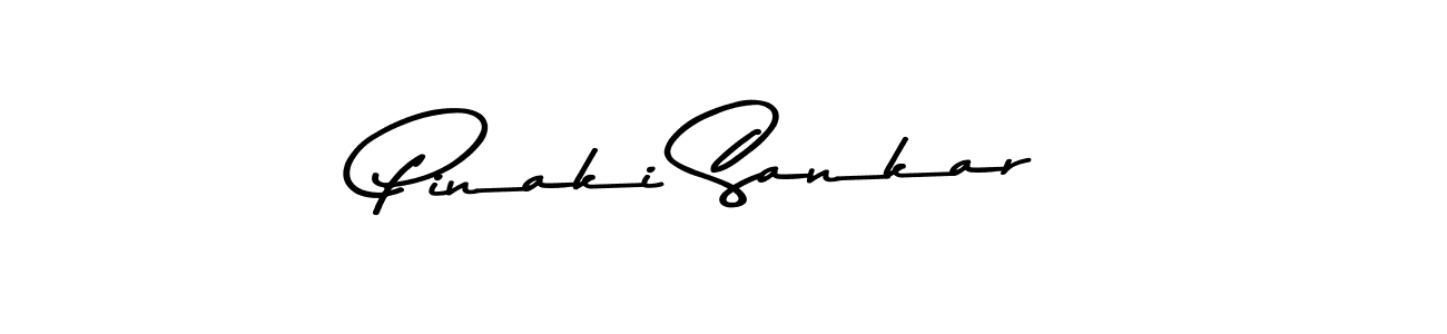 How to make Pinaki Sankar name signature. Use Asem Kandis PERSONAL USE style for creating short signs online. This is the latest handwritten sign. Pinaki Sankar signature style 9 images and pictures png