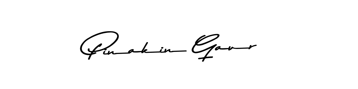 Pinakin Gaur stylish signature style. Best Handwritten Sign (Asem Kandis PERSONAL USE) for my name. Handwritten Signature Collection Ideas for my name Pinakin Gaur. Pinakin Gaur signature style 9 images and pictures png