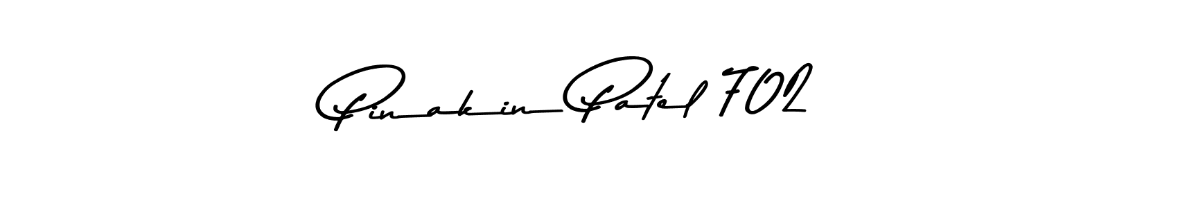 Make a beautiful signature design for name Pinakin Patel 702. With this signature (Asem Kandis PERSONAL USE) style, you can create a handwritten signature for free. Pinakin Patel 702 signature style 9 images and pictures png