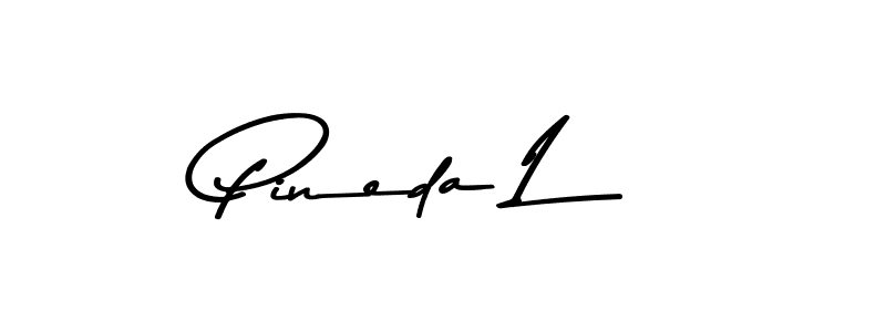 Also You can easily find your signature by using the search form. We will create Pineda L name handwritten signature images for you free of cost using Asem Kandis PERSONAL USE sign style. Pineda L signature style 9 images and pictures png