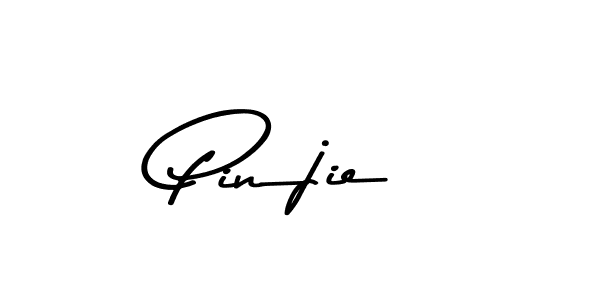 How to make Pinjie name signature. Use Asem Kandis PERSONAL USE style for creating short signs online. This is the latest handwritten sign. Pinjie signature style 9 images and pictures png