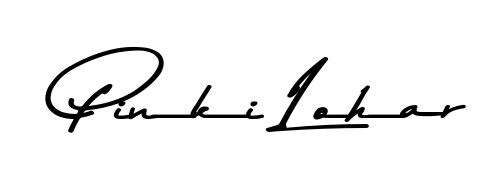 The Asem Kandis PERSONAL USE typeface gives name Pinki Lohar a refined look. Suitable for certificates, diplomas, and official verification. Pinki Lohar signature style 9 images and pictures png