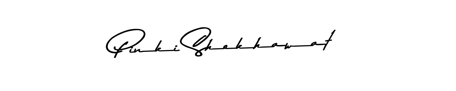 Make a beautiful signature design for name Pinki Shekhawat. With this signature (Asem Kandis PERSONAL USE) style, you can create a handwritten signature for free. Pinki Shekhawat signature style 9 images and pictures png