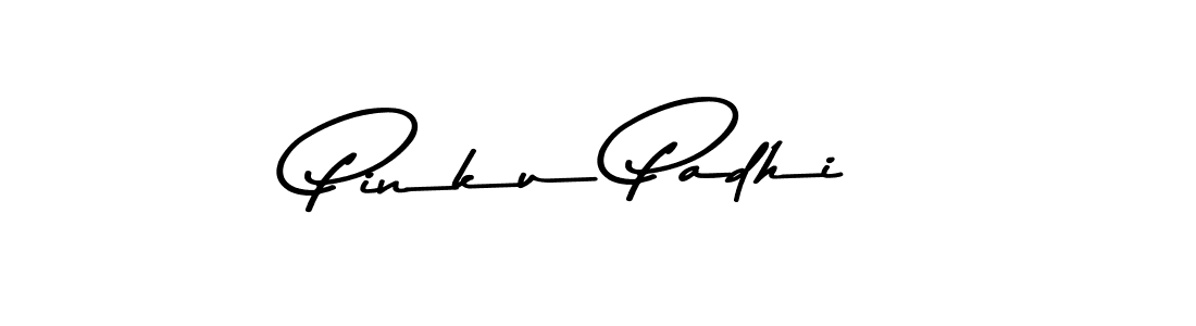 How to make Pinku Padhi name signature. Use Asem Kandis PERSONAL USE style for creating short signs online. This is the latest handwritten sign. Pinku Padhi signature style 9 images and pictures png