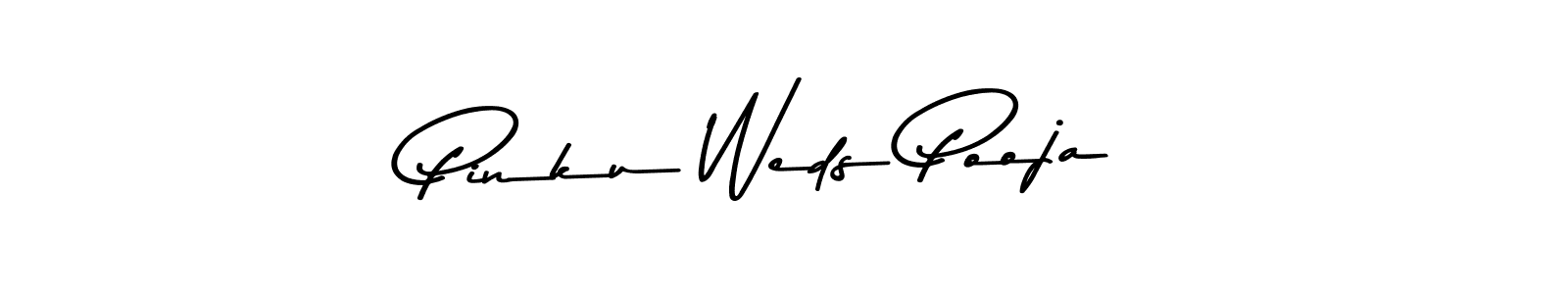 Use a signature maker to create a handwritten signature online. With this signature software, you can design (Asem Kandis PERSONAL USE) your own signature for name Pinku Weds Pooja. Pinku Weds Pooja signature style 9 images and pictures png