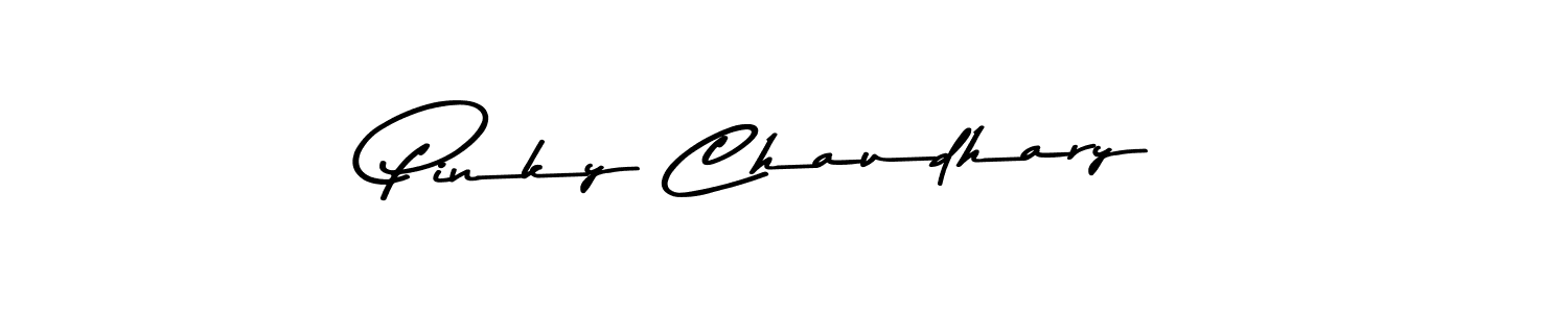 Design your own signature with our free online signature maker. With this signature software, you can create a handwritten (Asem Kandis PERSONAL USE) signature for name Pinky Chaudhary. Pinky Chaudhary signature style 9 images and pictures png
