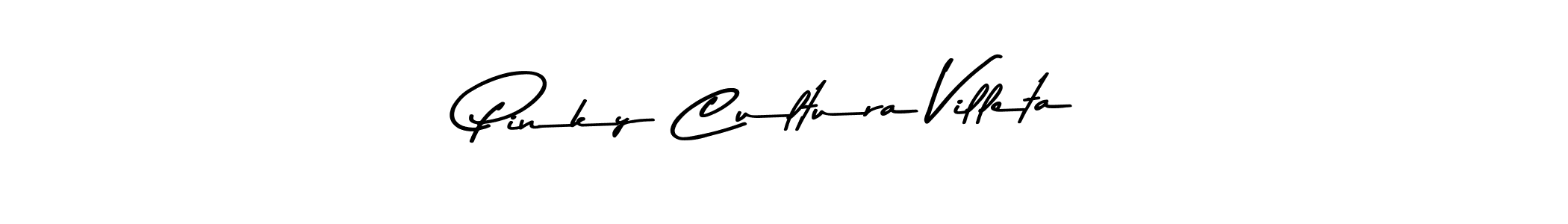 Pinky Cultura Villeta stylish signature style. Best Handwritten Sign (Asem Kandis PERSONAL USE) for my name. Handwritten Signature Collection Ideas for my name Pinky Cultura Villeta. Pinky Cultura Villeta signature style 9 images and pictures png