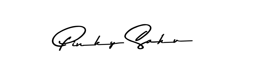 How to make Pinky Sahu name signature. Use Asem Kandis PERSONAL USE style for creating short signs online. This is the latest handwritten sign. Pinky Sahu signature style 9 images and pictures png