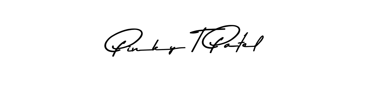 Use a signature maker to create a handwritten signature online. With this signature software, you can design (Asem Kandis PERSONAL USE) your own signature for name Pinky T Patel. Pinky T Patel signature style 9 images and pictures png