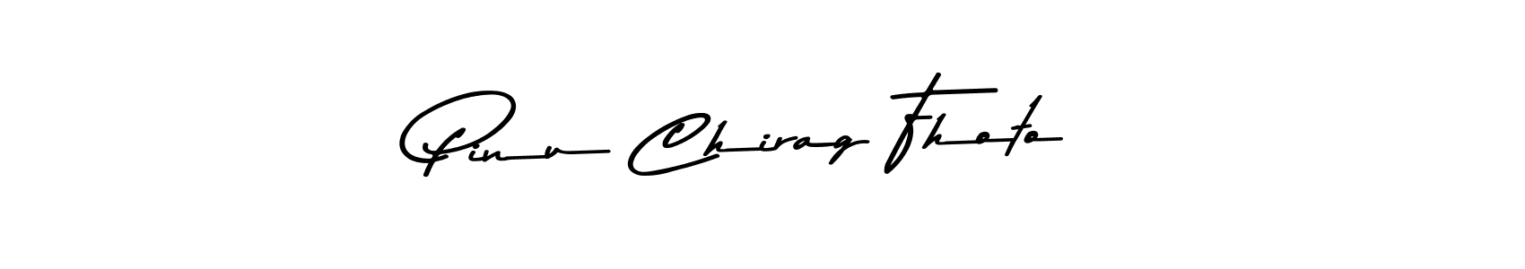 Design your own signature with our free online signature maker. With this signature software, you can create a handwritten (Asem Kandis PERSONAL USE) signature for name Pinu Chirag Fhoto. Pinu Chirag Fhoto signature style 9 images and pictures png