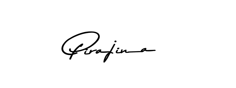 How to make Pirajina name signature. Use Asem Kandis PERSONAL USE style for creating short signs online. This is the latest handwritten sign. Pirajina signature style 9 images and pictures png