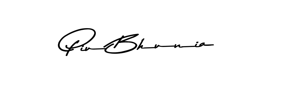 Create a beautiful signature design for name Piu Bhunia. With this signature (Asem Kandis PERSONAL USE) fonts, you can make a handwritten signature for free. Piu Bhunia signature style 9 images and pictures png