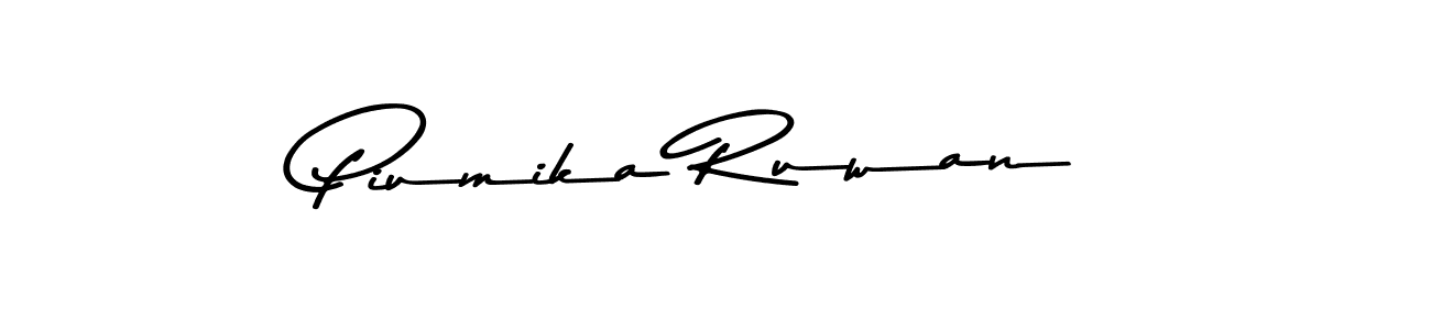 Similarly Asem Kandis PERSONAL USE is the best handwritten signature design. Signature creator online .You can use it as an online autograph creator for name Piumika Ruwan. Piumika Ruwan signature style 9 images and pictures png