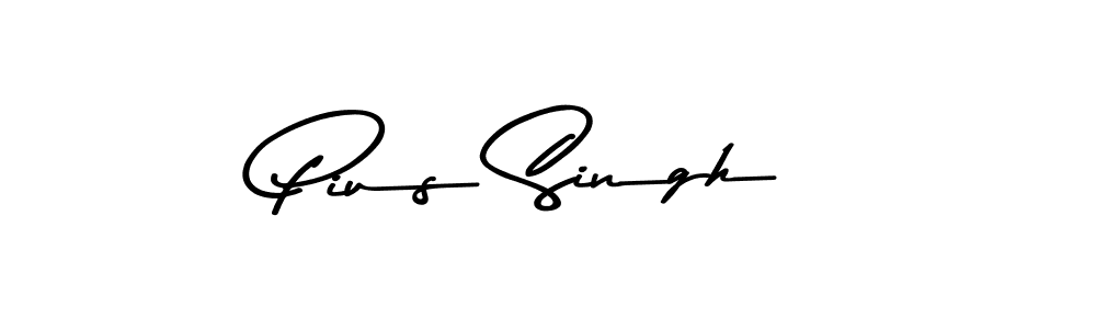 Design your own signature with our free online signature maker. With this signature software, you can create a handwritten (Asem Kandis PERSONAL USE) signature for name Pius Singh. Pius Singh signature style 9 images and pictures png